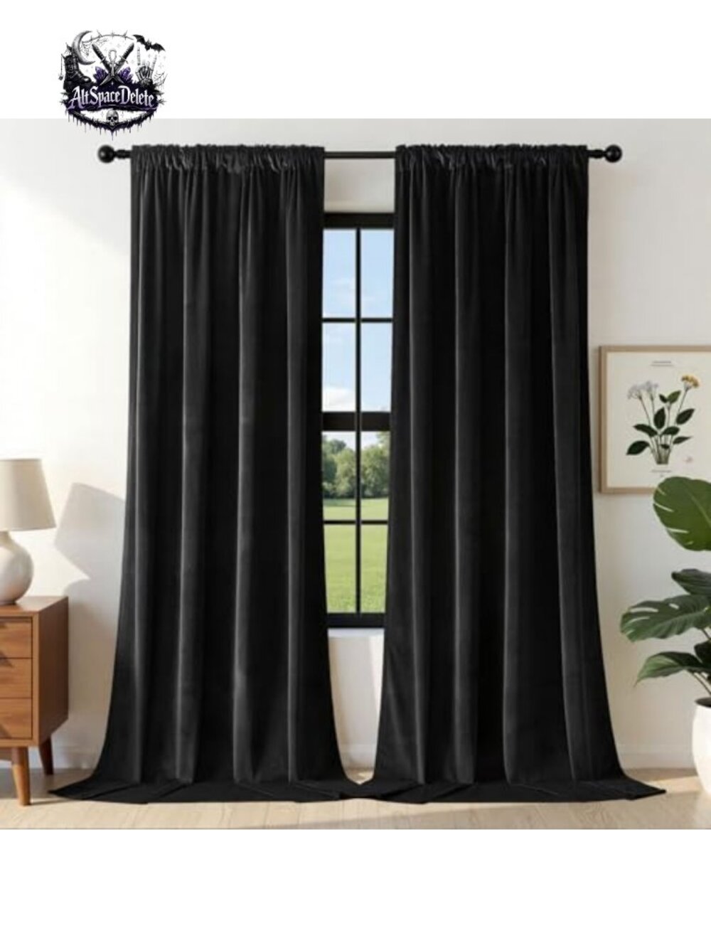 Velvet Blackout Curtains 90 Inch 2 Panels Rod Pocket Thermal Insulated Drapes